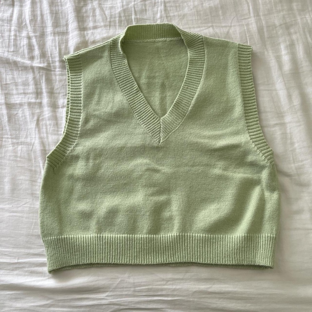 Green Cropped Vest